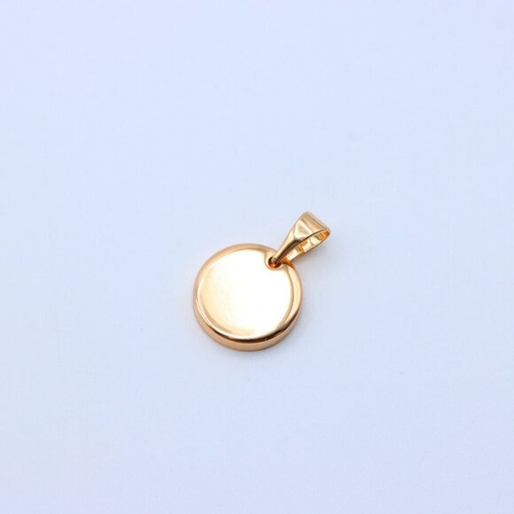 "Minimalist Round Rose Gold Pendant for Everyday Layering Style, XPPT1536 - Picture 11 of 13